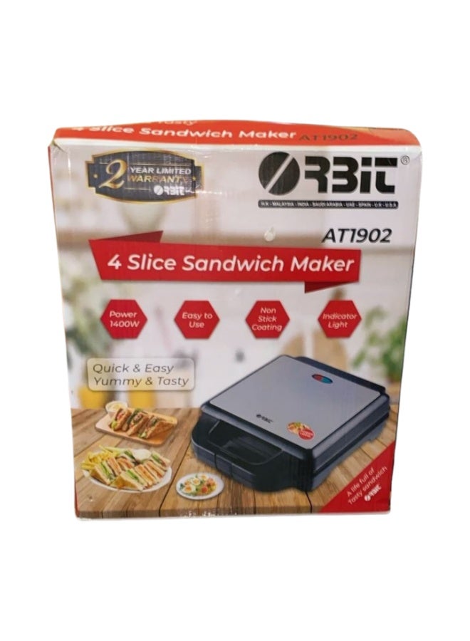 صانعة سندويشات بأربعة شرائح بقوة 1400 واط